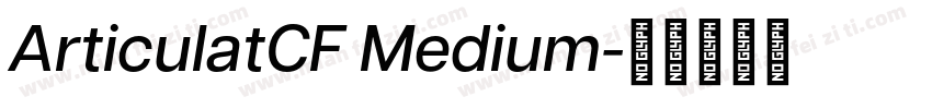 ArticulatCF Medium字体转换